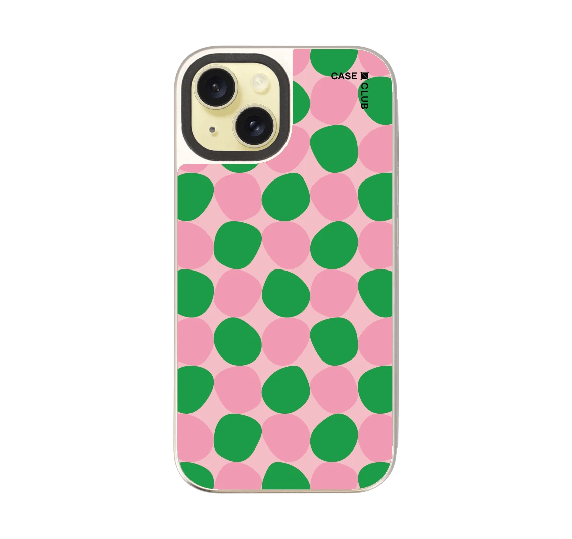 dark green stack polka dots